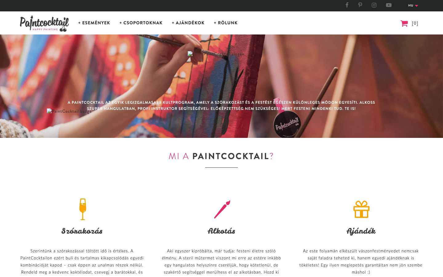 PaintCocktail jegyértékesítő platform